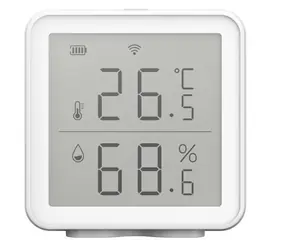 iQtech SmartLife TH01 bílá / Wi-Fi Senzor teploty a vlhkosti / displej