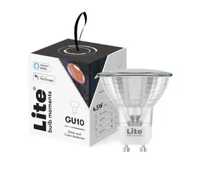 Lite bulb Moments Chytrá žárovka - GU10 / RGB / 4.5W / 2700K / GU10 / Google Home / Alexa