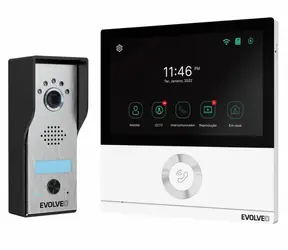 EVOLVEO DoorPhone AHD7 bílá / Sada domácího WiFi videotelefonu s ovládáním brány nebo dveří