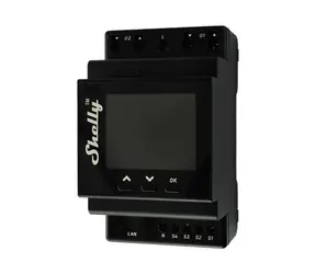Shelly Pro Dual Cover PM černá / Chytrý ovládací panel s měřením spotřeby / BT 4.2 / WiFi
