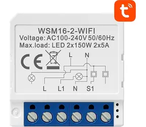 Avatto WSM16-W2 TUYA bílá / Inteligentní nástěnný vypínač / Wi-Fi / Tuya