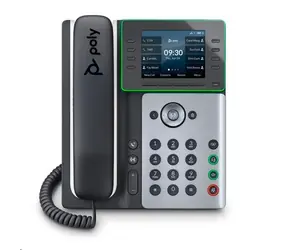 Poly Edge E320 stříbrná / IP Telefon / 32 linek / 3.5" displej / 2x RJ-45 / PoE / Bluetooth / NFC