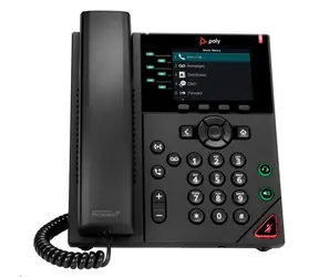 Poly VVX 350 černá / IP Telefon / 6 linek / 3.5" displej / 2x RJ-45 / PoE
