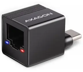 AXAGON ADE-MINIC USB-C 3.2 Gen 1 - Gigabit Ethernet MINI síťová karta, Realtek 8153, auto instal, černá