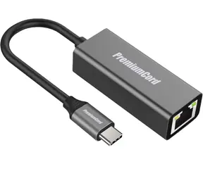 PremiumCord Adapter USB-C na Gigabit 10/100/1000Mbps / konektor RJ45
