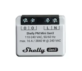 Shelly PM Mini Gen3 - modul pro měření spotřeby do 16A (WiFi & Bluetooth)