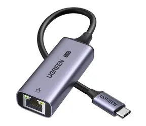 UGREEN CM648 Síťový adaptér USB-C - RJ45 šedá / až 2500 Mb/s