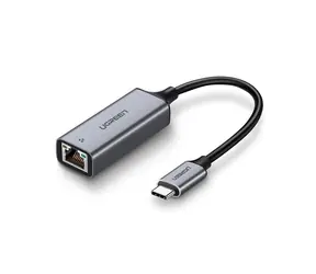 UGREEN CM199 Síťový adaptér USB-C  - RJ45 šedá / až 1000 Mb/s 