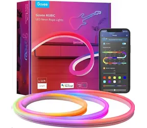 Govee Neon SMART ohebný LED pásek - RGBIC - 2m / LED pásek / 36W / 345lm / BT / WiFi / RGBIC