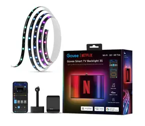 Govee Backlight 3S Netflix TV 55-65 SMART LED podsvícení RGBICW / LED pásek / 24W / BT / WiFi / RGBIC