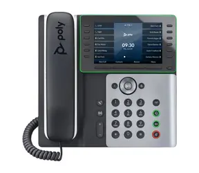 Poly Edge E550 černá / IP Telefon / 48 linek / 5" displej / BT / USB-C / WiFi / 2x RJ-45 / PoE