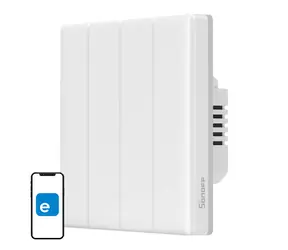 Sonoff TX T5 4C / Chytrý dotykový nástěnný vypínač (4kanálový) / WiFi