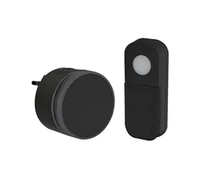 Solight 1L77B bezdrátový mini zvonek do zásuvky černá / dosah 180m / learning code