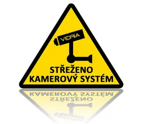 VERIA Výstražná samolepka - Střeženo kamerový systém