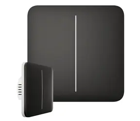 AJAX SoloButton (2-gang) - Samostatné tlačítko pro LightSwitch černá