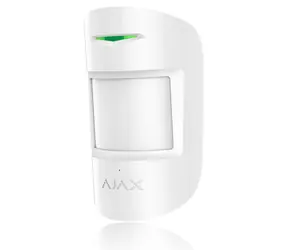 AJAX CombiProtect (8EU) ASP white / Bezdrátový kombinovaný detektor PIR + rozbití skla / PIR 12m