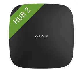 AJAX Hub 2 (8EU) ASP black (38238) / Centrální ovládací panel / Ethernet + 2x 2G GSM