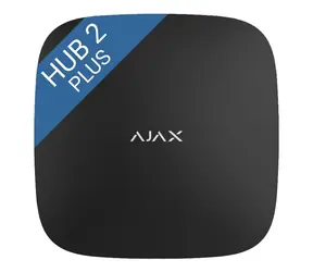 AJAX Hub 2 Plus (8EU/ECG) ASP black (38244) / Pokročilý centrální ovládací panel / 2x SIM LTE + Ethernet + Wi-Fi 