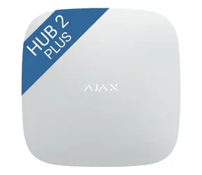 AJAX Hub 2 Plus (8EU/ECG) ASP white (38245) / Pokročilý centrální ovládací panel / 2x SIM LTE + Ethernet + Wi-Fi 