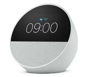 Amazon Echo Spot 2024 bílá / Chytrý budík s úmělou inteligencí Alexa / Wi-Fi / BT / Jack