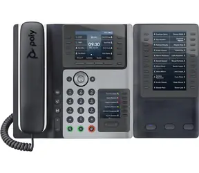 Poly Edge E450 černá / IP Telefon / displej / 1x USB 2.0 Type-C / 2x LAN