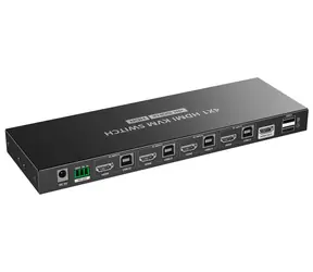 PremiumCord 4K@60Hz HDMI2.0 KVM switch 4:1 s dálkovým ovladačem