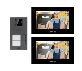EVOLVEO DoorPhone AP2-2 černá / Drátový videotelefon pro dva byty s aplikací