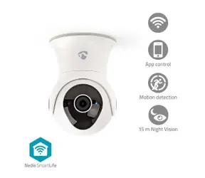 Nedis WIFICO20CWT / Venkovní IP kamera / solární / 1920 x 1080 / Wi-Fi / microSD / IP65 / Android & iOS 