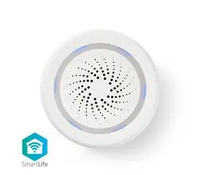 Nedis WIFISI10CWT / Siréna / Wi-Fi / 8 zvuků / 85 dB / Nedis SmartLife / Android & iOS 
