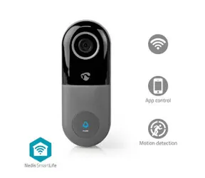 Nedis WIFICDP10GY / Videozvonek / Nedis SmartLife / Wi-Fi / Full HD 1080p / microSD 