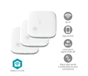 Nedis WIFIDS21WT3 / Chytrý detektor kouře / Wi-Fi / SmartLife 