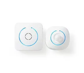 Nedis ALRMMW20WT / Alarm s detektorem pohybu modrá / 6x AA/LR6 / 85 dB / Rozsah: 6 m