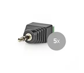 Nedis CCTV Security Connector černo-zelená / 3cestná svorkovnice / 3.5 mm Jack Zástrčka / Zástrčka