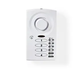 Nedis ALRMD30WT bílá / Alarm okna a dveří / Napájení z baterie / 3x AAA/LR03 / 85 dB 