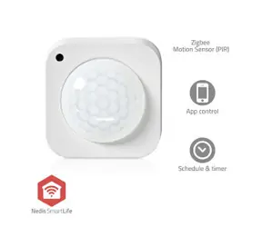 Nedis ZBSM20WT / Pohybový senzor / Zigbee 3.0 / SmartLife / CR123A baterie / USB / Úhel: 100° / Rozsah: 7 m 