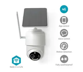 Nedis SIMCBO50WT / Chytrá venkovní kamera / 4G / SmartLife / Full HD 1080p / Náklon / IP65 / microSD 