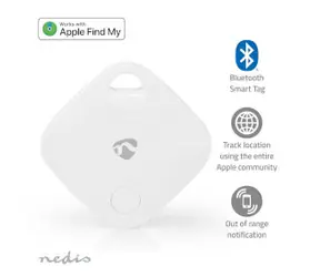Nedis SmartLife Key Finder s podporou Apple Find My App 1ks bílá / 1x CR2032 baterie / Bluetooth 5.1 