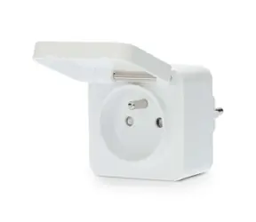Nedis SmartLife Chytrá Zásuvka bílá / Wi-Fi / IP44 / Měřič výkonu / 3680 W / Android & iOS