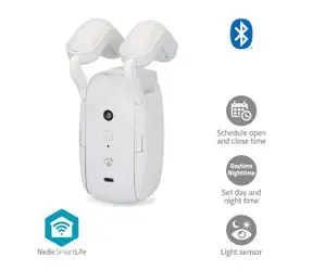Nedis Záclonový robot bílá / USB / SmartLife / 4000 mAh / Bluetooth