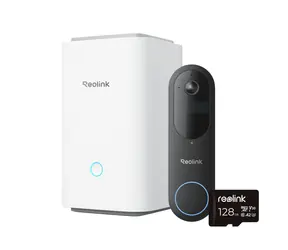 Reolink D340B bezpečnostní video zvonek + Hub 1 + 128GB microSD / 2048 x 2048 / IP65
