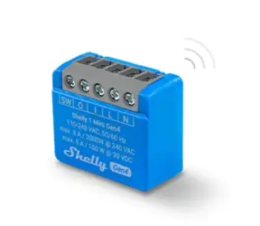 Shelly 1 Mini chytré Wi-Fi relé (1 kanál) / Wi-Fi / Bluetooth / 8A
