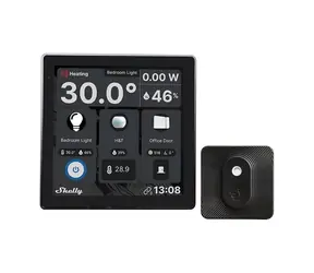 Shelly Wall Display WiFi/BLU černá + BLU H&T senzor černá / Nástěnný ovladač/displej + senzor teploty/vlhkosti