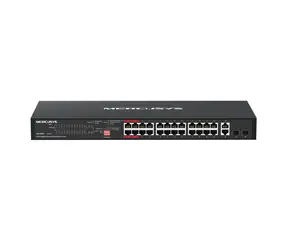 Mercurys MS128GP / Switch / 24x PoE+ / 2x 1GB UpLink / 2x SFP