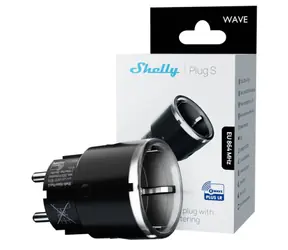 Shelly Wave Plug S LR Černá / inteligentní zásuvka s měřením spotřeby / Z-Wave