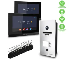 EVOLVEO DoorPhone ID-2 / 2drátový videotelefon pro dva byty s RFID / otiskem prstu a podporou ONVIF kamer