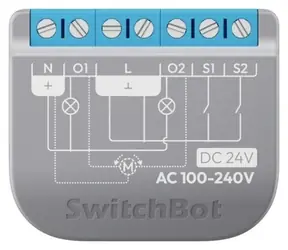 SwitchBot Relay Switch 2PM / chytré relé s měřením spotřeby / 2 kanály / Bluetooth / Wi-Fi