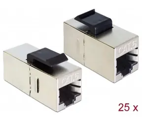 Delock Keystone Modul RJ45 jack > RJ45 jack / Cat.6 kompaktní / 25 ks
