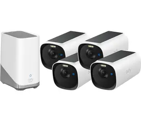 Anker eufy E40 bílá / HomeBase 3 + 4x IP kamera se solárním nabíjením / 135° / noční vidění / microSD / Wi-Fi / 2k