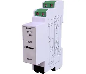 Rozbaleno - Shelly PRO 3EM-3CT63/ Elektroměr / 1xRJ45 / paměť 16MB / WiFi / Bluetooth. / rozbaleno