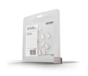 Lindy 40437 Blokátor portů USB typu C růžová /10 ks